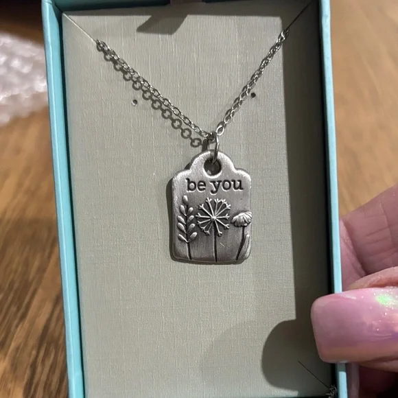 Be You Silver-Tone Floral Pendant Necklace - Picture 1 of 3